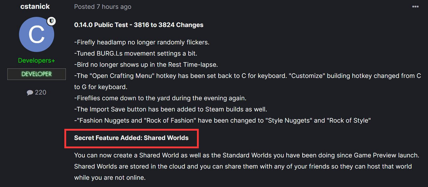 《禁閉求生》超級實用的新功能：&quot;共享世界&quot;在測試了!
