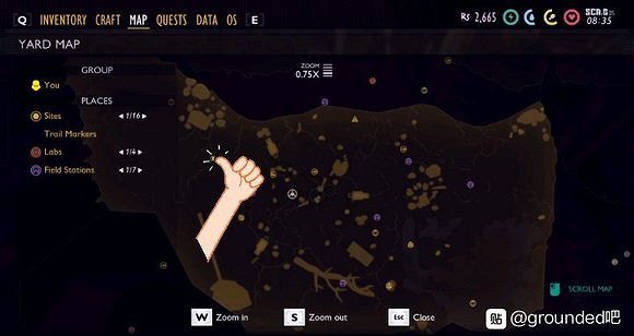 Grounded任務標記地點螞蟻巢在哪裡