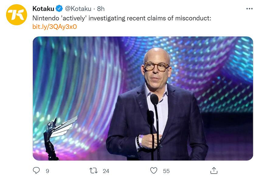 任天堂北美總裁回應"性騷擾"事件:正在積極調查中! 任天堂北美總裁回應"性騷擾"事件:正在積極調查中!