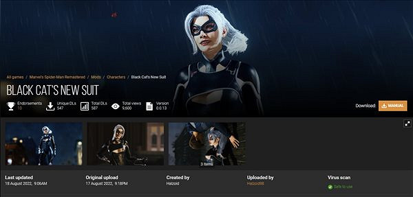 《漫威蜘蛛人》黑貓鏤空戰衣MOD 這新衣服可真棒！