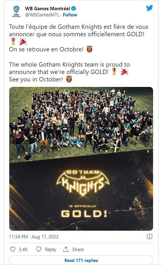 官方宣布《高譚騎士》實體版送廠壓盤,數位版開始認證