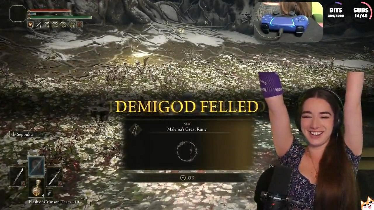 國外美女主播單手1級擊殺《艾爾登法環》女武神 國外美女主播單手1級擊殺《艾爾登法環》女武神