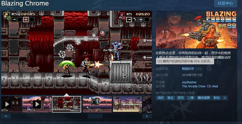 《熾熱合金》Steam獲95%好評，玩家：這不是魂斗羅嗎？