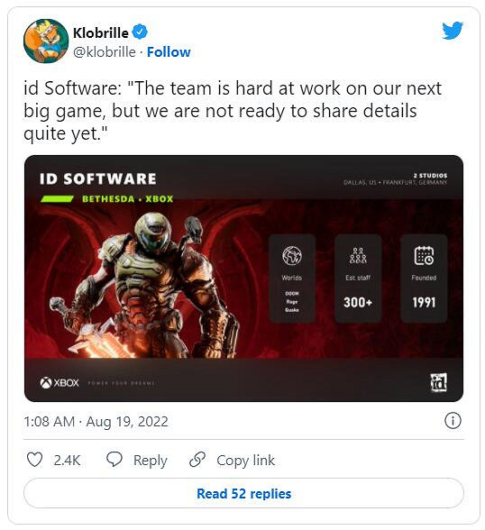 《毀滅戰士》新作?id Software確認正在開發大型新作 《毀滅戰士》新作?id Software確認正在開發大型新作