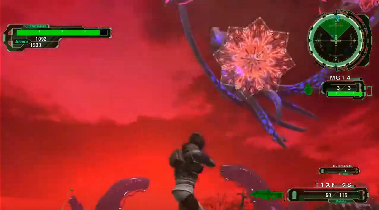 《地球防衛軍6》Boss戰展示 四人合力激戰觸手怪! 《地球防衛軍6》Boss戰展示 四人合力激戰觸手怪!