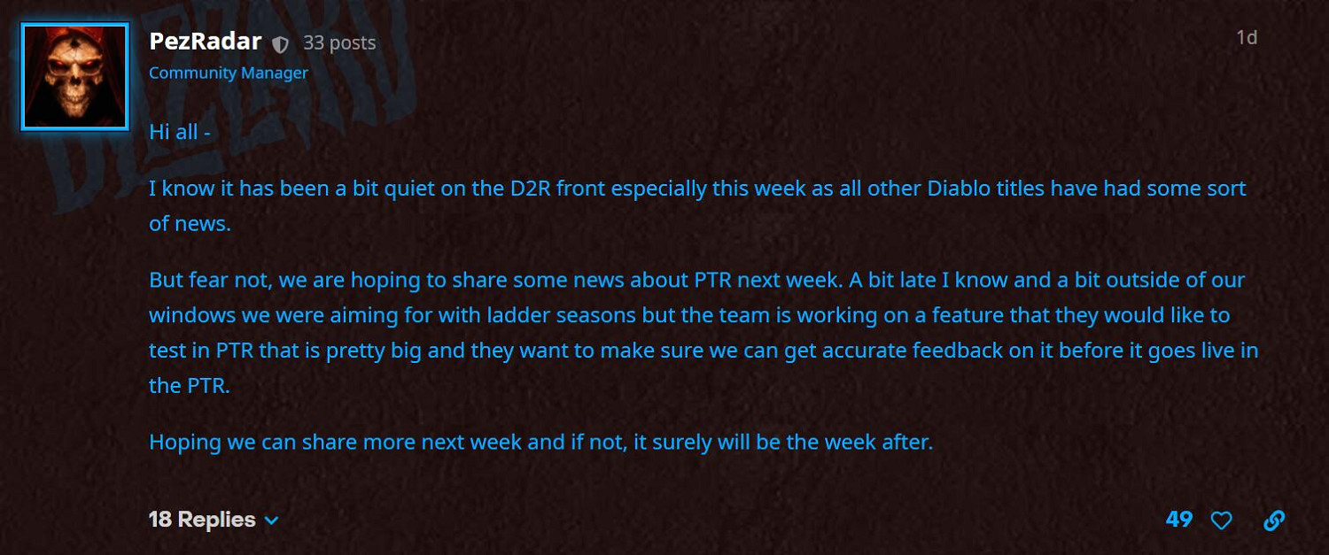 《暗黑破壞神2獄火重生》PTR服"重磅新特性"即將公開! 《暗黑破壞神2獄火重生》PTR服"重磅新特性"即將公開!