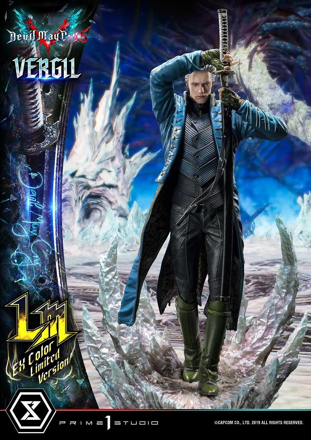 《惡魔獵人5》維吉爾高階雕像 全高77公分全球限量350個 《惡魔獵人5》維吉爾高階雕像 全高77公分全球限量350個