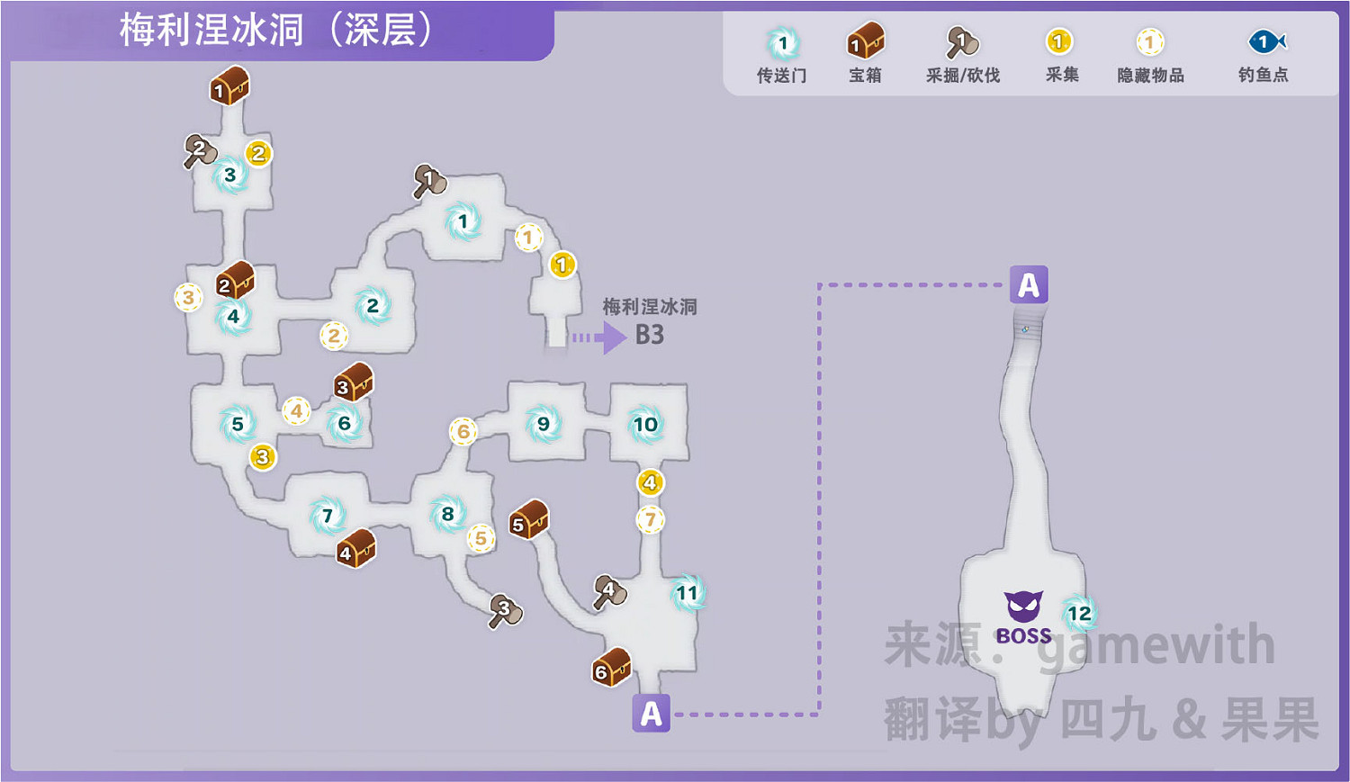 符文工廠5梅利涅冰洞深層區域的道具在哪裡 符文工廠5梅利涅冰洞深層區域的道具在哪裡