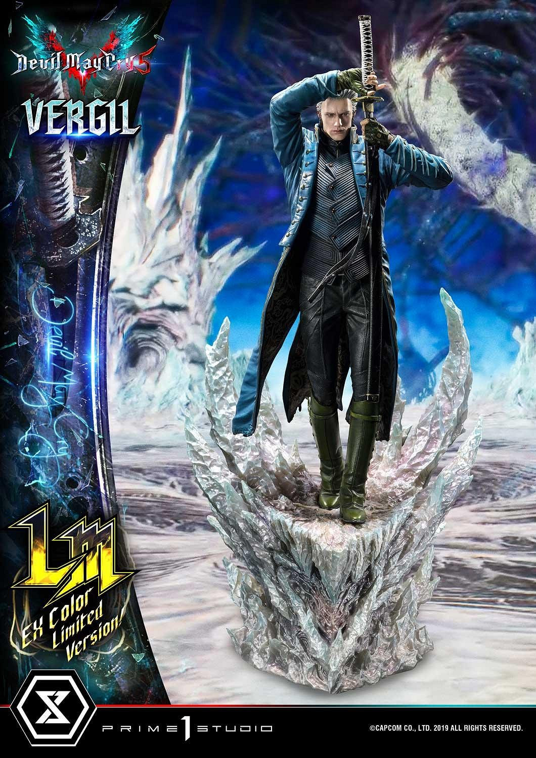 《惡魔獵人5》維吉爾高階雕像 全高77公分全球限量350個 《惡魔獵人5》維吉爾高階雕像 全高77公分全球限量350個
