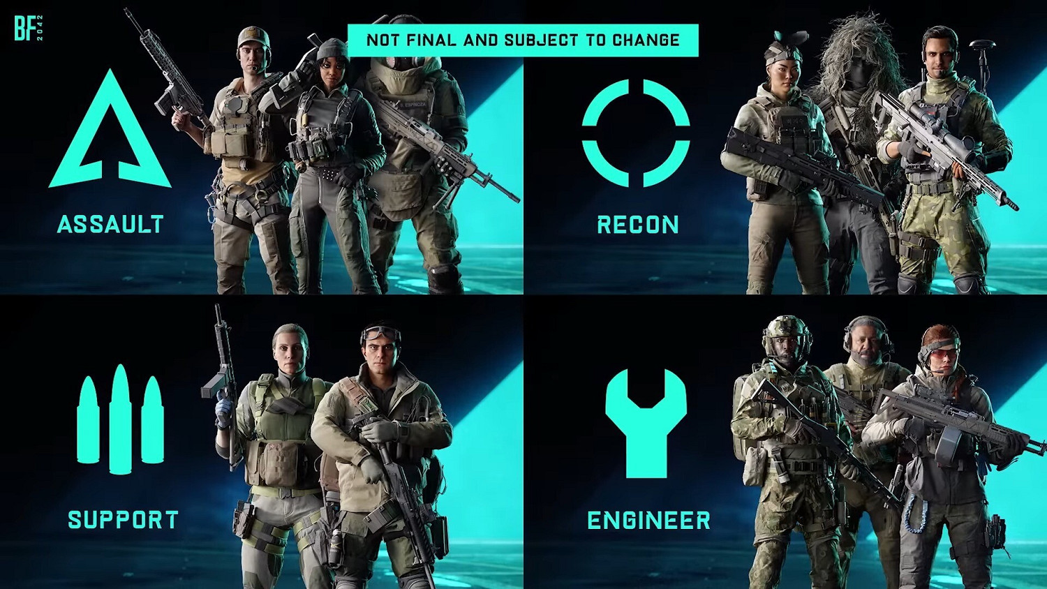 他又改回去了！《戰地風雲2042》將回歸傳統四職業設計