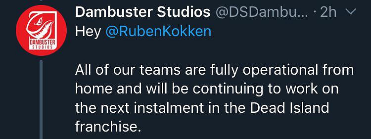 開發商:即使在家上班我們也在努力打造《死亡島2》 開發商:即使在家上班我們也在努力打造《死亡島2》
