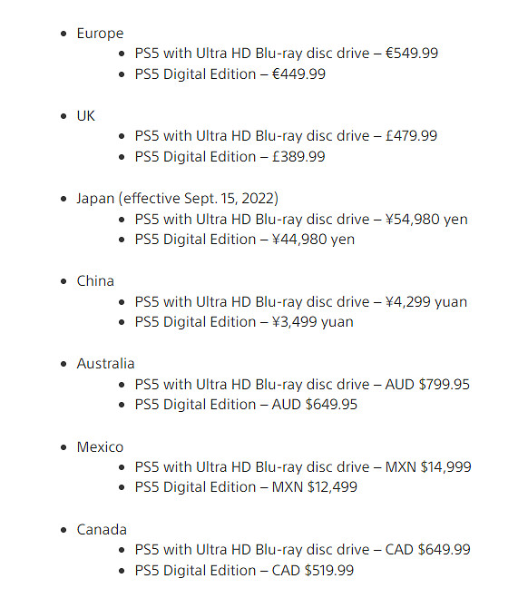 中國價格上漲400元！索尼官宣：調整PS5部分地區價格！