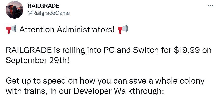 外星造鐵路！《RAILGRADE》9月29日發售 自帶中文