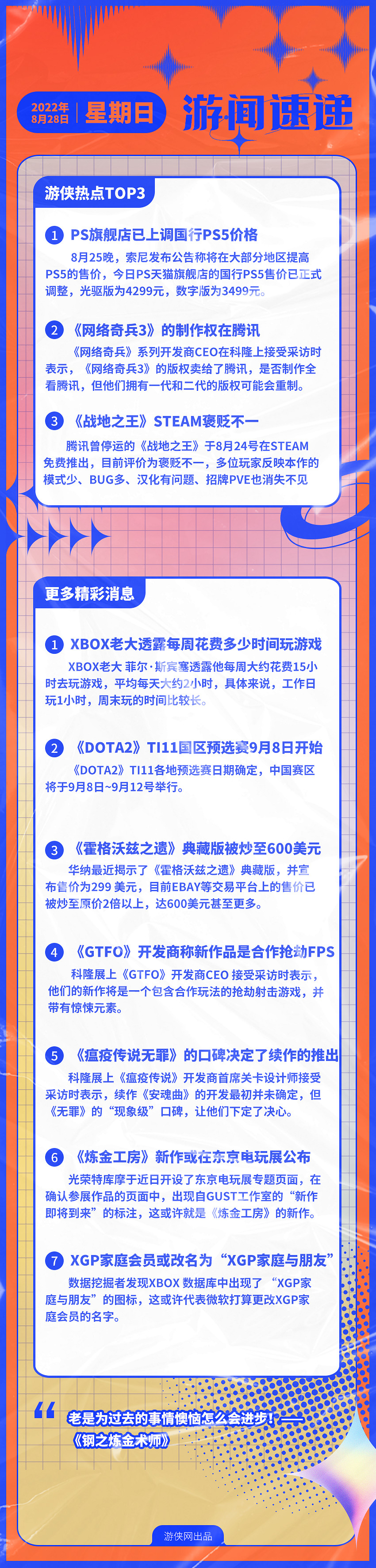 早報:PS5國行價格已上調《網路奇兵3》版權在騰訊 早報:PS5國行價格已上調《網路奇兵3》版權在騰訊