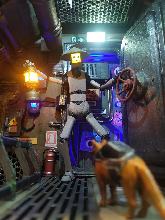 逼真還原!大神製作貓貓冒險遊戲《Stray》主題書架 逼真還原!大神製作貓貓冒險遊戲《Stray》主題書架