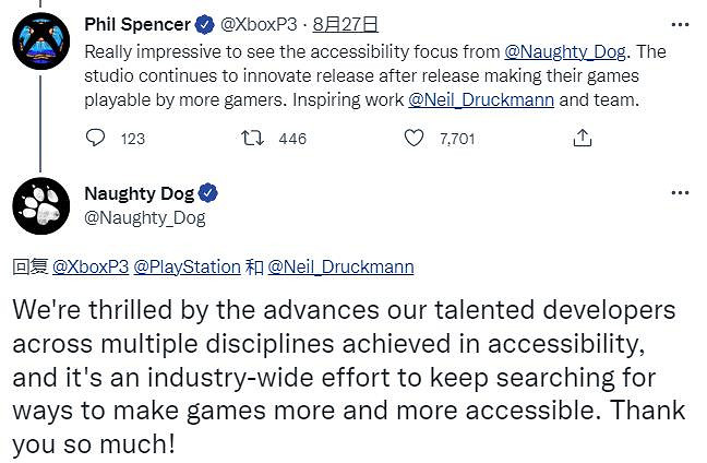 Xbox菲爾·斯賓塞稱讚頑皮狗工作室:令人印象深刻 Xbox菲爾·斯賓塞稱讚頑皮狗工作室:令人印象深刻