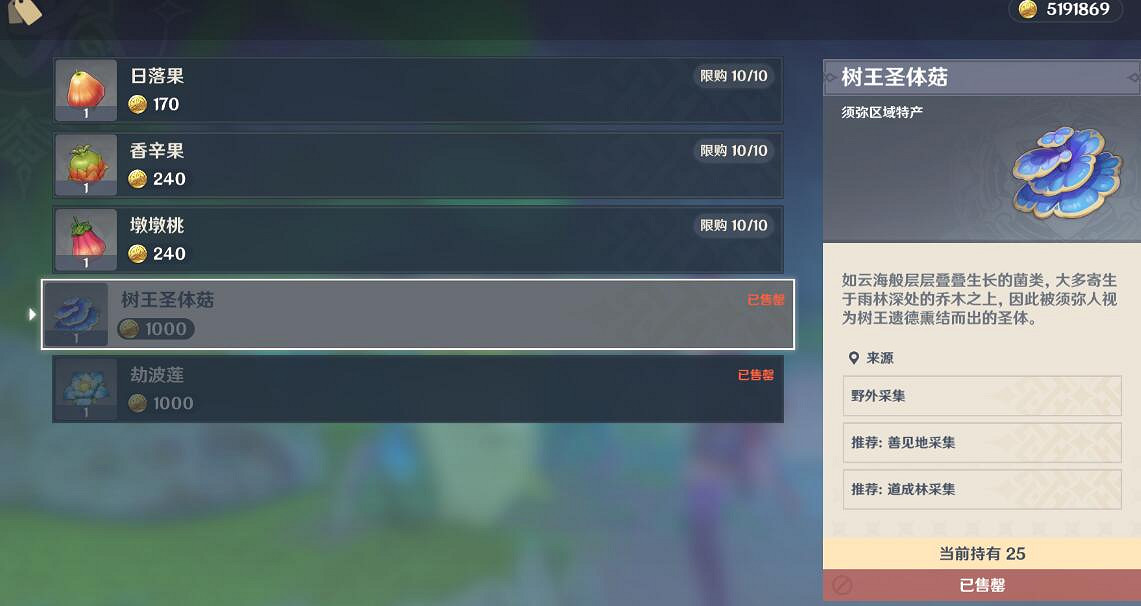 《原神》樹王聖體菇哪裡買?樹王聖體菇購買位置點分享 《原神》樹王聖體菇哪裡買?樹王聖體菇購買位置點分享