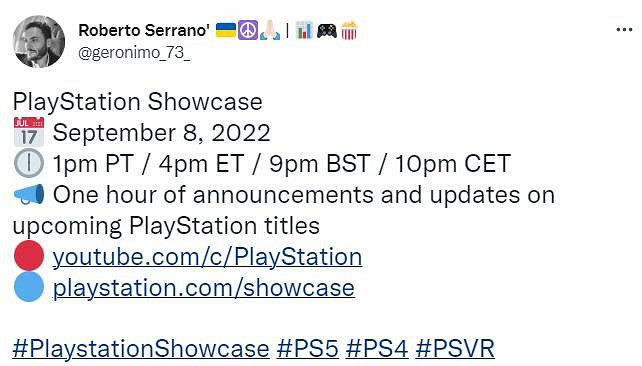 舅舅黨爆料：索尼9月9日舉辦新PS Showcase發布會