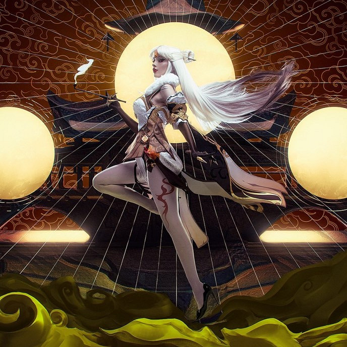 千呼萬喚始出來！俄妹COS《艾爾登法環》女武神二階段！