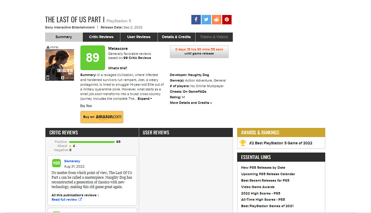 早報:最後生還者重製評分出爐 PS+美服9月陣容公布 早報:最後生還者重製評分出爐 PS+美服9月陣容公布