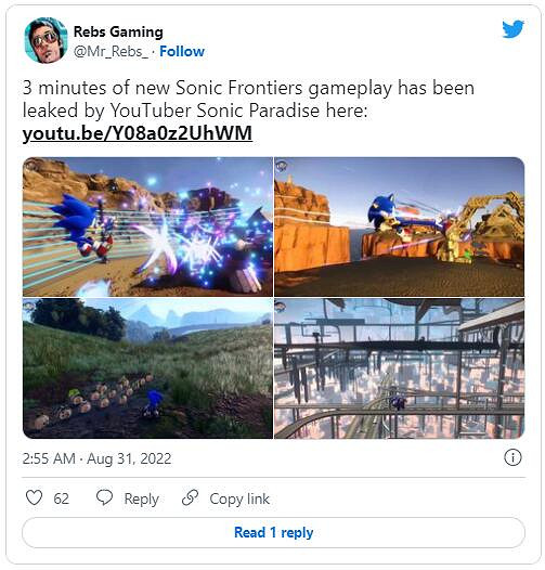 酷炫Boss戰!《索尼克:未知邊境》3分鐘試玩影像泄露 酷炫Boss戰!《索尼克:未知邊境》3分鐘試玩影像泄露