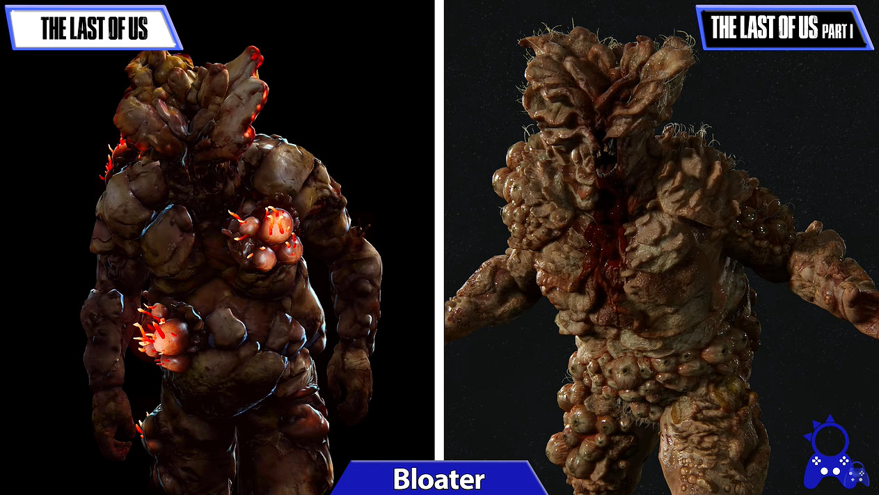 《最後生還者重製版》與原版角色、怪物模型對比 《最後生還者重製版》與原版角色、怪物模型對比