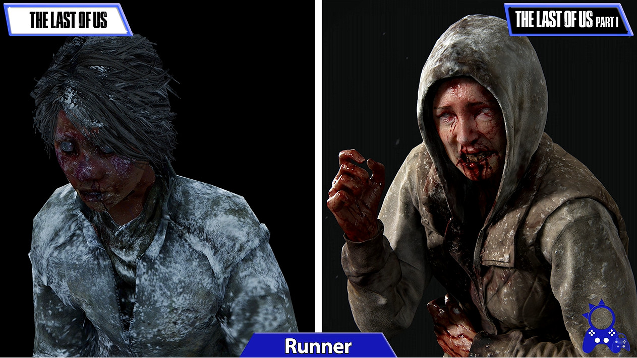 《最後生還者重製版》與原版角色、怪物模型對比 《最後生還者重製版》與原版角色、怪物模型對比