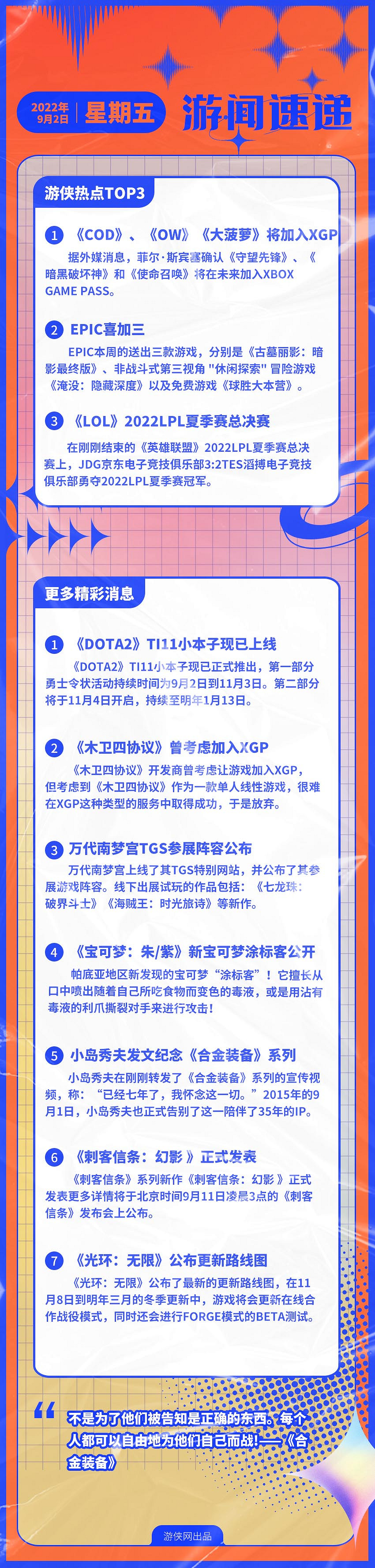 早報:《COD》將加入 Xbox Game Pass (XGP)  Epic喜加三不容錯過 早報:《COD》將加入 Xbox Game Pass (XGP)  Epic喜加三不容錯過