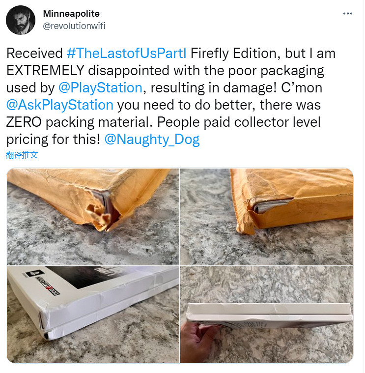 眾多玩家收到“戰損”《美末RE》火螢版:不可更換! 眾多玩家收到“戰損”《美末RE》火螢版:不可更換!