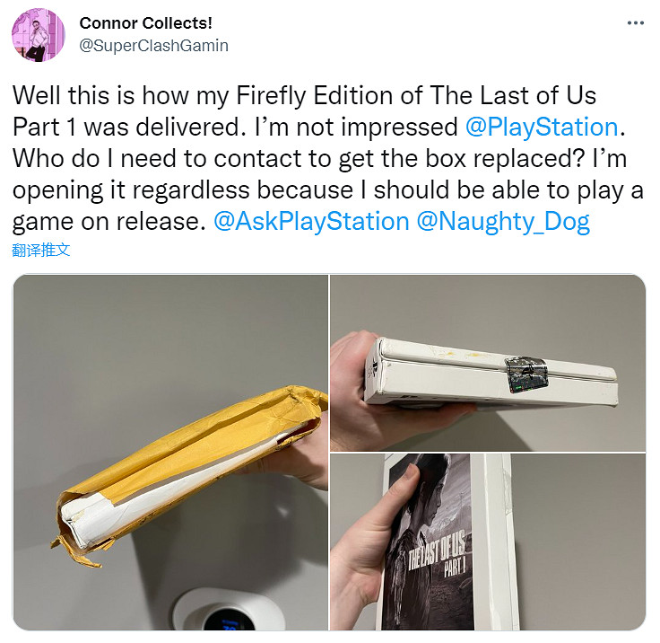 眾多玩家收到“戰損”《美末RE》火螢版:不可更換! 眾多玩家收到“戰損”《美末RE》火螢版:不可更換!