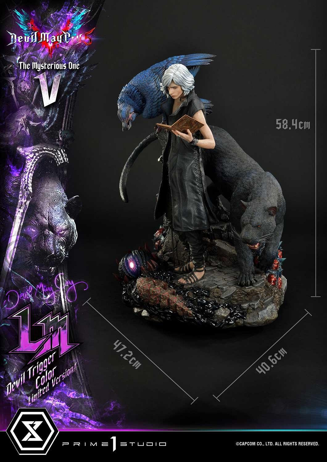 《惡魔獵人5》神秘男V高階手辦 本人三隻魔獸完全精細打造 《惡魔獵人5》神秘男V高階手辦 本人三隻魔獸完全精細打造