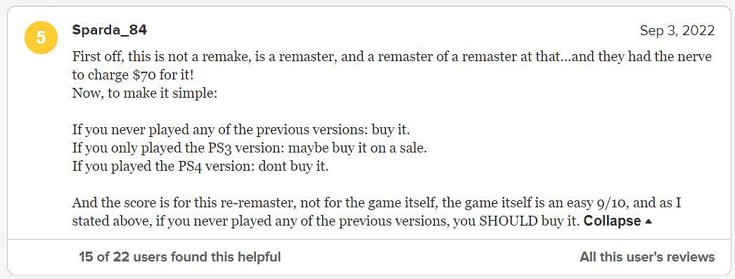 明明可以搶錢 卻把復刻叫重製?《美末重製版》差評如潮