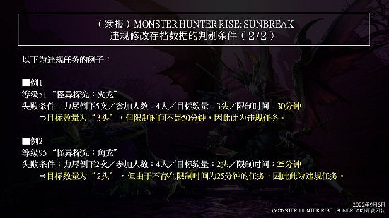 《魔物獵人崛起:曙光》公布篡改存檔資料判別條件 《魔物獵人崛起:曙光》公布篡改存檔資料判別條件