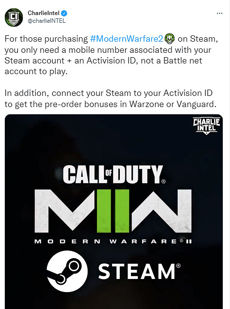 爆料：《COD 現代戰爭2》Steam版不需要戰網就能運行