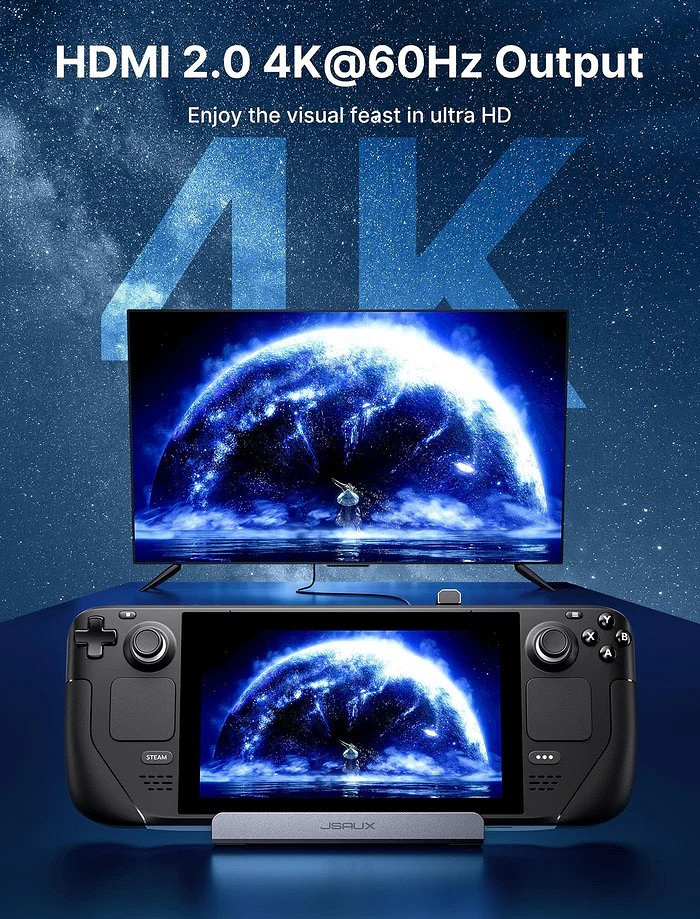 第三方廠商推出Steam Deck掌機強化底座：功能六合一