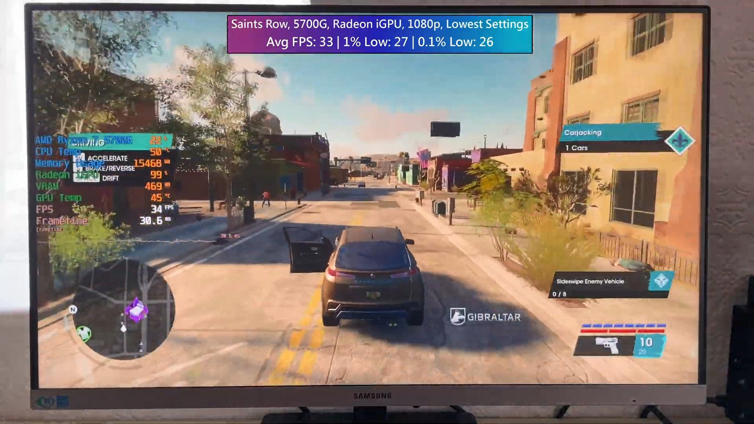 《黑街聖徒：重啟版》核顯測試影片：優化表現優秀！