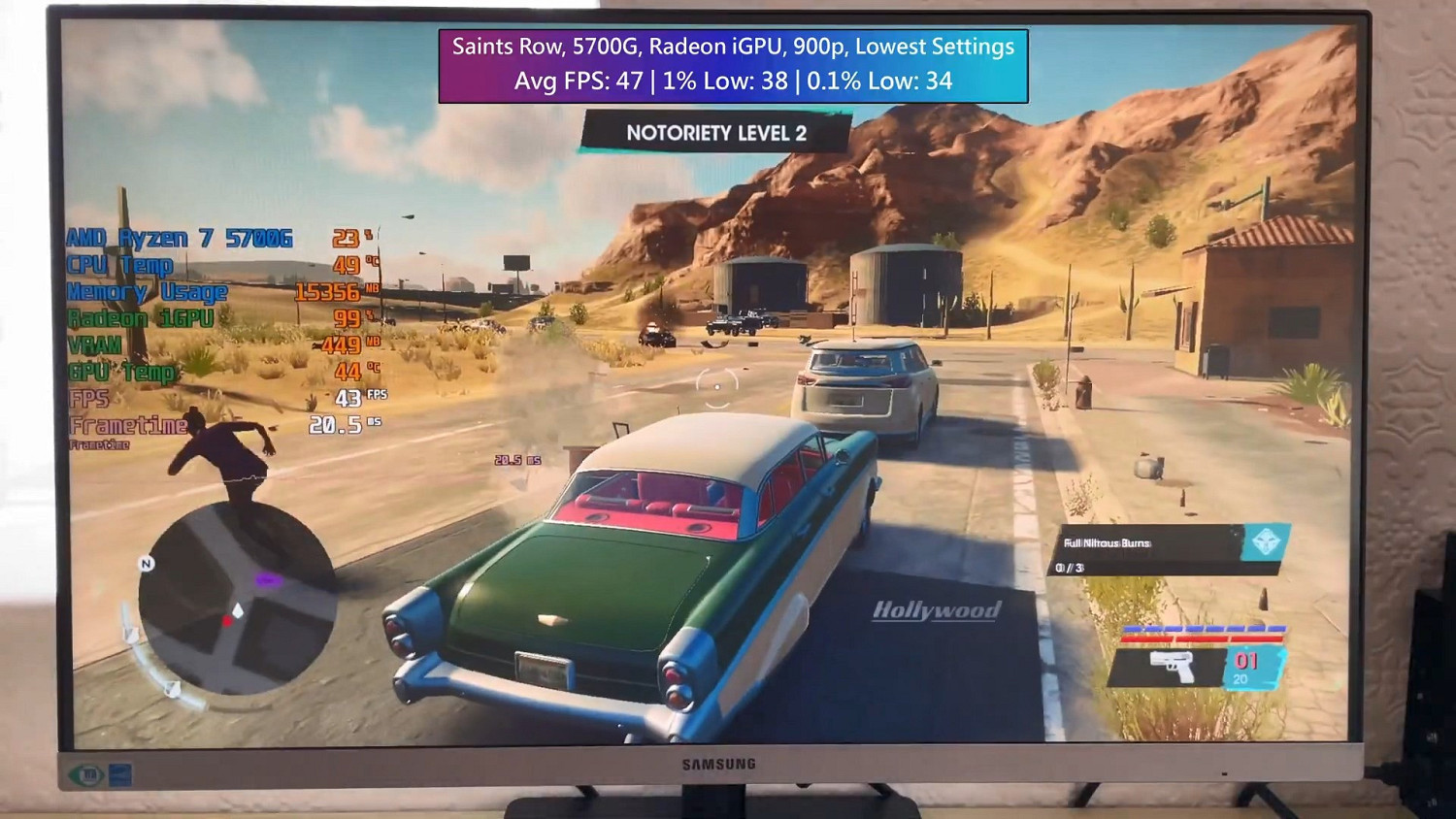 《黑街聖徒：重啟版》核顯測試影片：優化表現優秀！