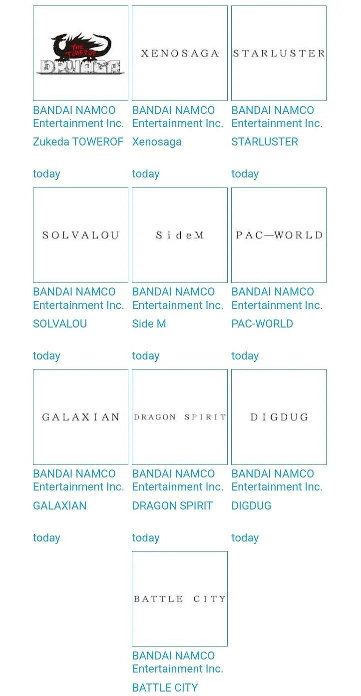 萬代申請了13個經典遊戲新商標！含小蜜蜂 坦克大戰等