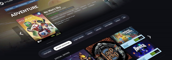 Steam更新 大幅度調整標籤、類型和主題瀏覽頁面 Steam更新 大幅度調整標籤、類型和主題瀏覽頁面