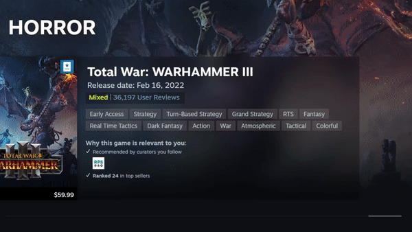 Steam更新 大幅度調整標籤、類型和主題瀏覽頁面 Steam更新 大幅度調整標籤、類型和主題瀏覽頁面