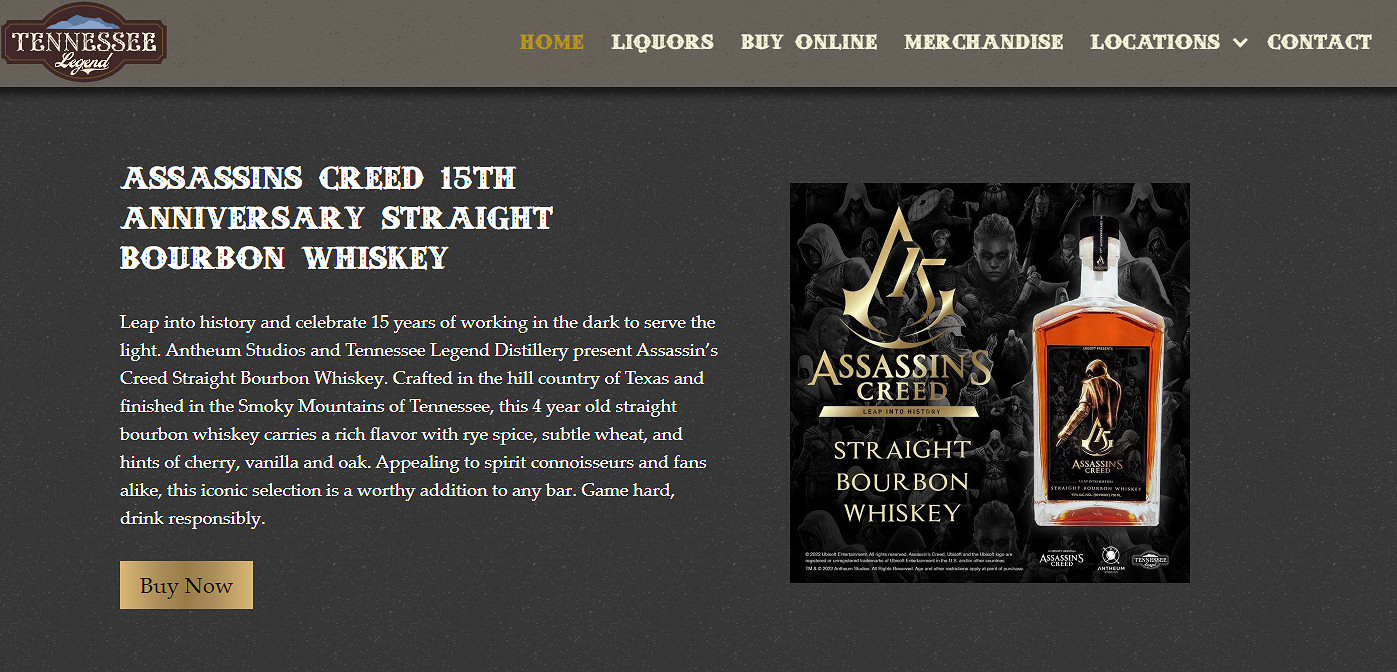 未成年人禁飲！《刺客教條》推出連動限定款波本威士忌