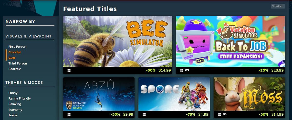 Steam實驗室2項功能更新 全新標籤、類型和類別頁面