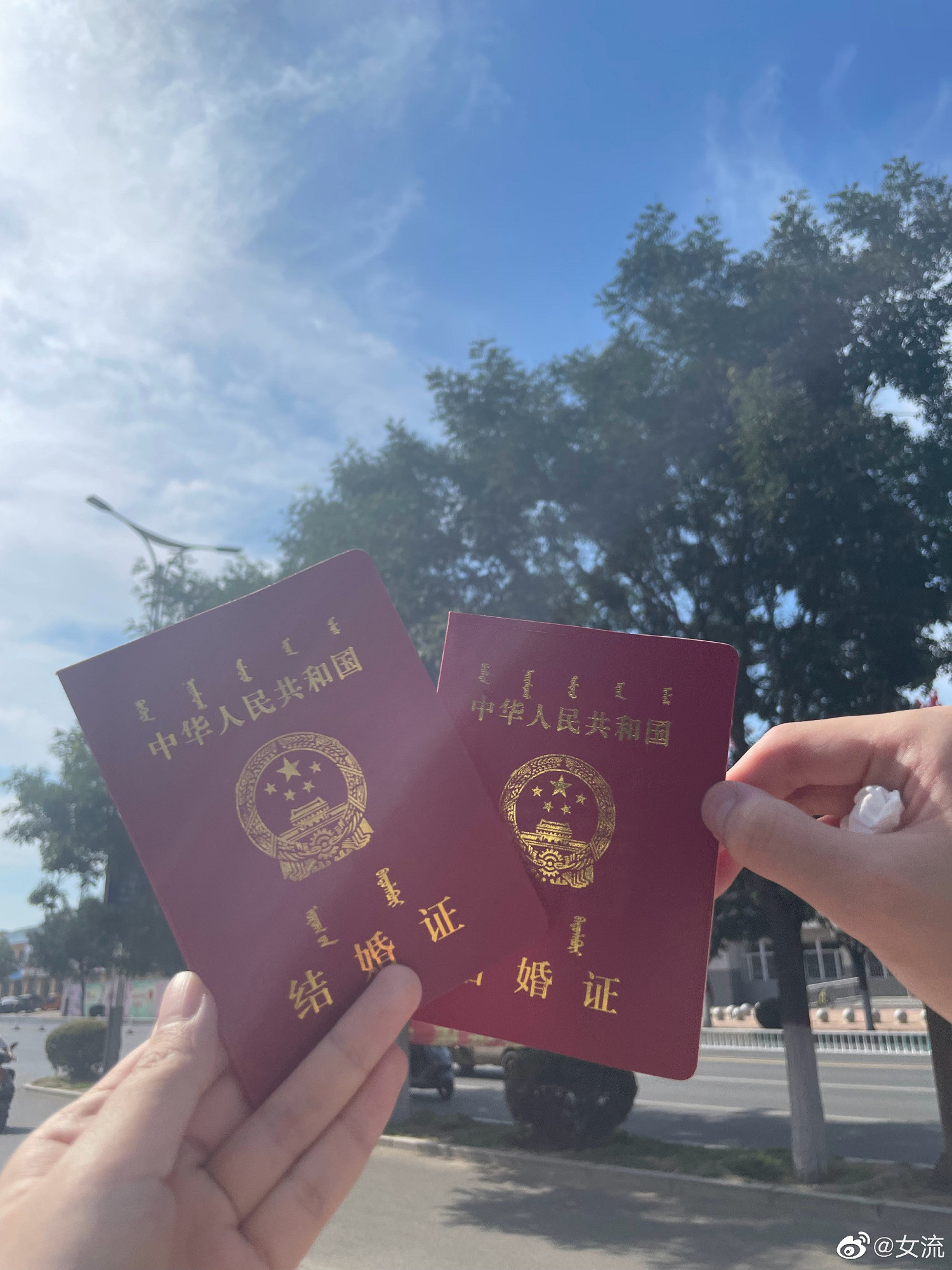 雙人模式已開啟!人氣主播“女流”曬與YJJ結婚證! 雙人模式已開啟!人氣主播“女流”曬與YJJ結婚證!