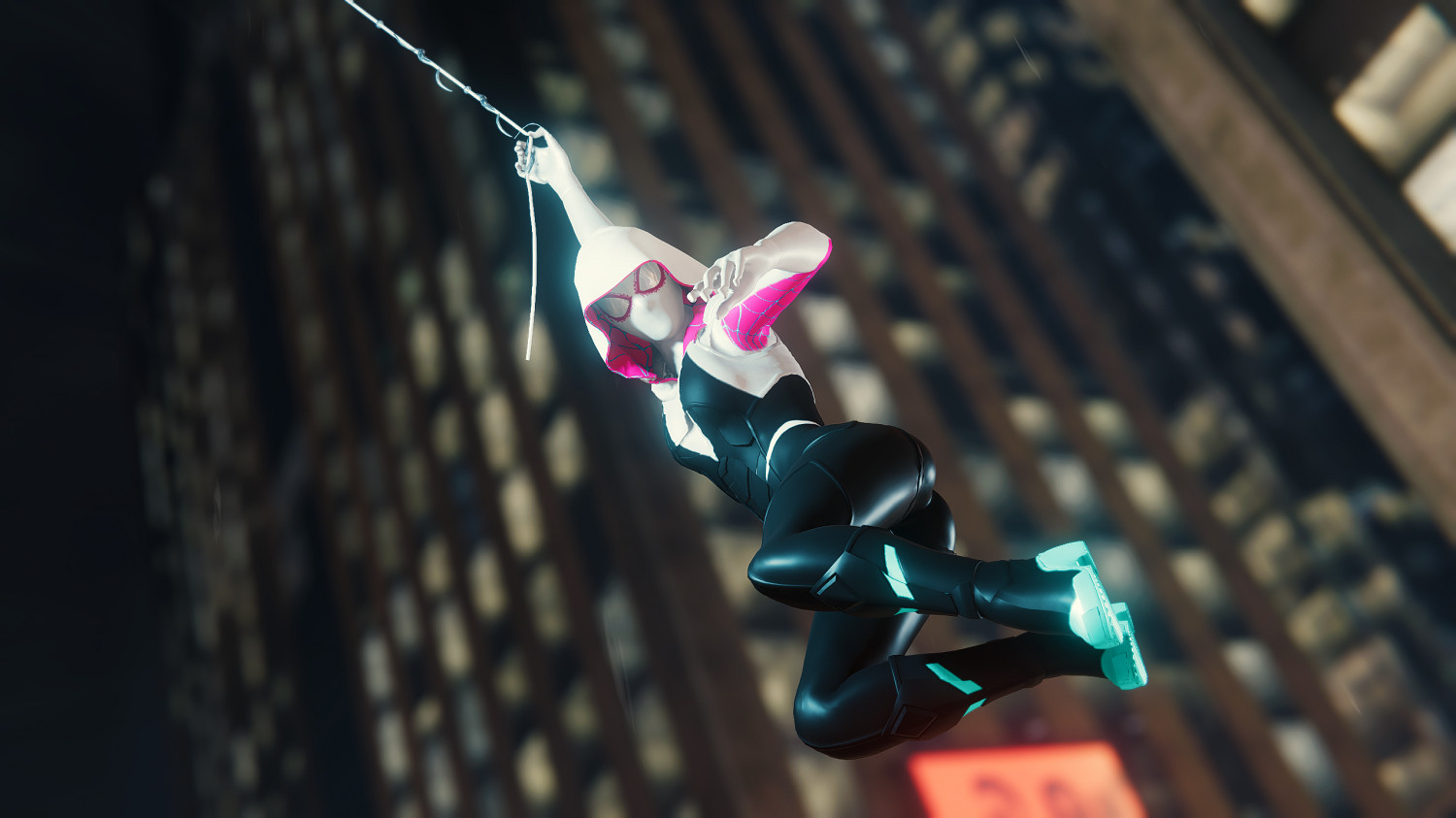 《漫威蜘蛛人》格溫MOD 變身蜘蛛格溫穿梭高樓大廈