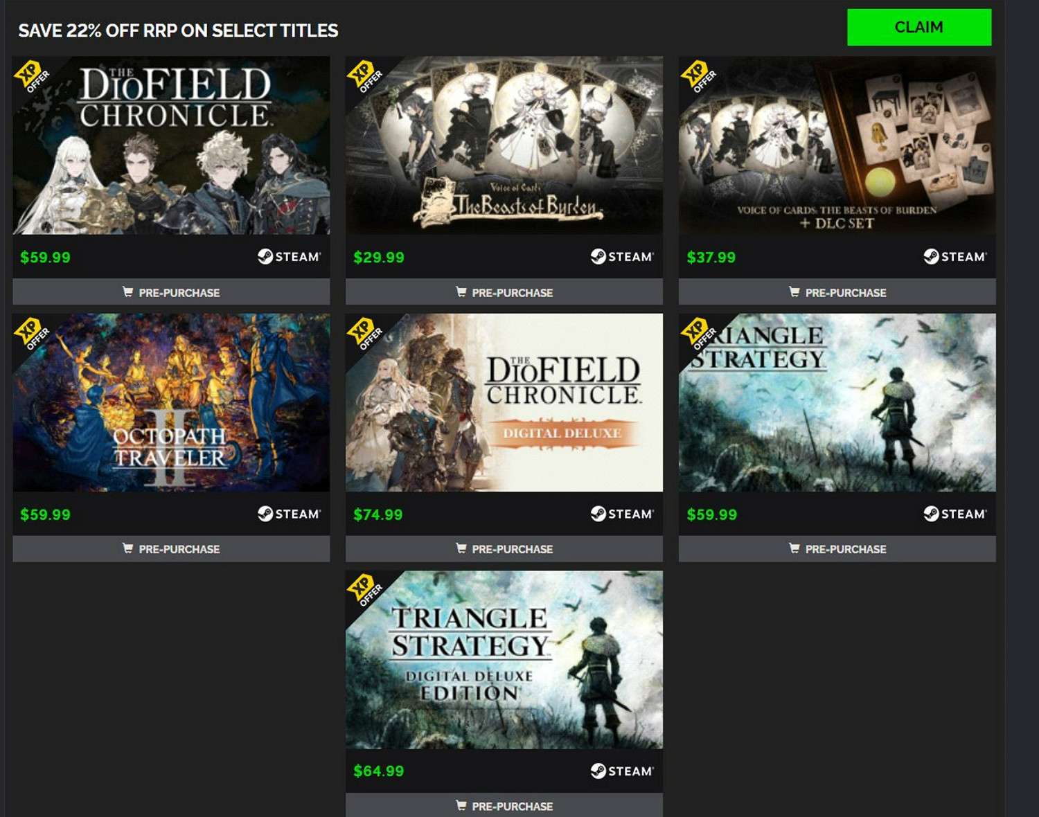 《歧路旅人2》洩露將登Steam 《三角戰略》也將登Steam