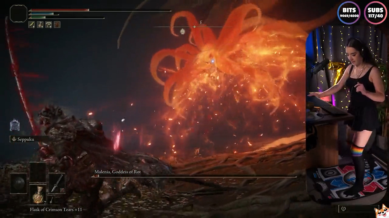 國外女主播用跳舞毯擊敗《艾爾登法環》女武神！