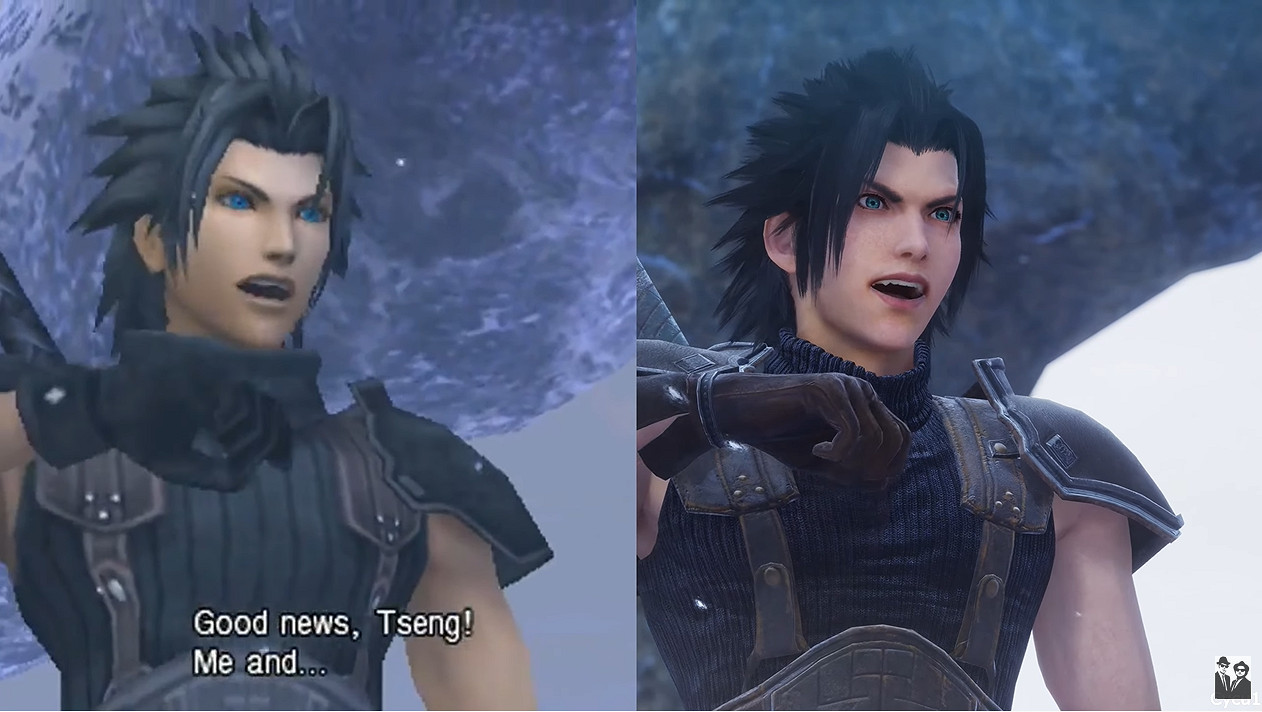 《最終幻想7:核心危機 重聚》宣傳片與原版對比 《最終幻想7:核心危機 重聚》宣傳片與原版對比