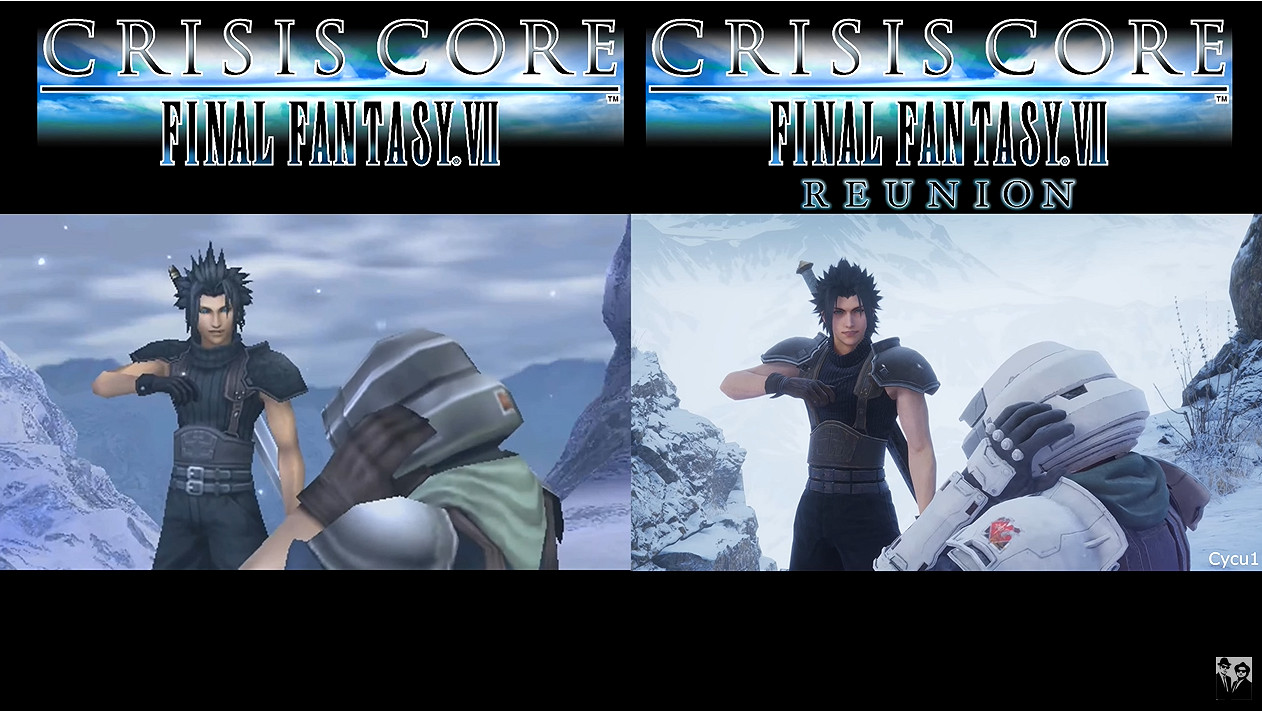 《最終幻想7:核心危機 重聚》宣傳片與原版對比 《最終幻想7:核心危機 重聚》宣傳片與原版對比