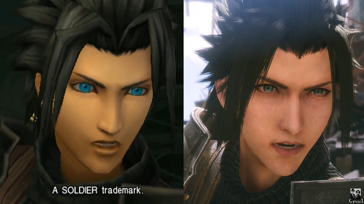 《最終幻想7:核心危機 重聚》宣傳片與原版對比 《最終幻想7:核心危機 重聚》宣傳片與原版對比