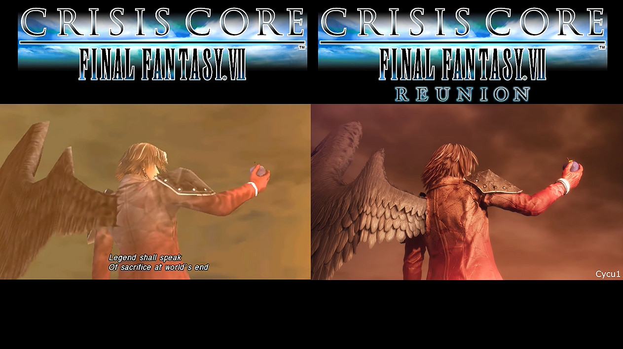 《最終幻想7:核心危機 重聚》宣傳片與原版對比 《最終幻想7:核心危機 重聚》宣傳片與原版對比